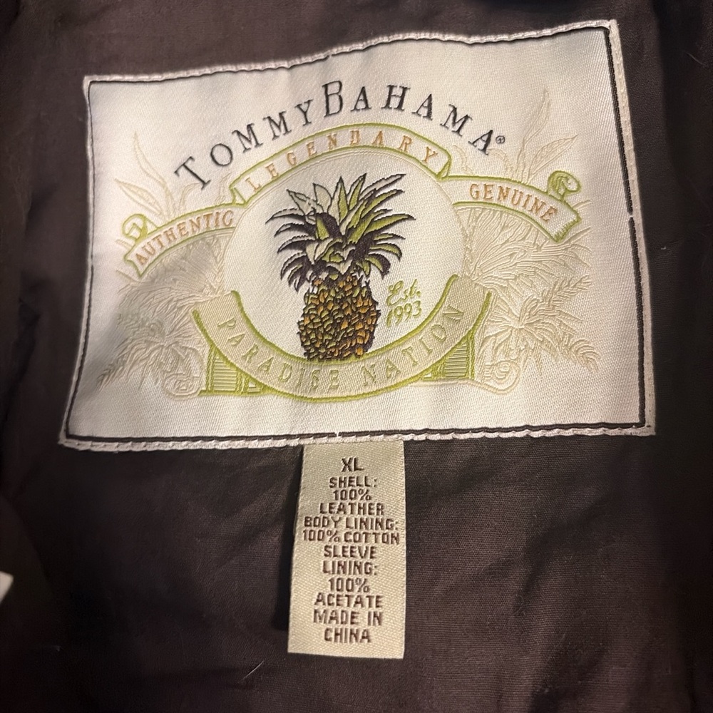 Tommy Bahama Dark Brown Leather Jacket - Picture 4 of 4